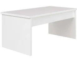 * Tables Basses></noscript>Table Avec Plateau Relevable Melamine Blanc