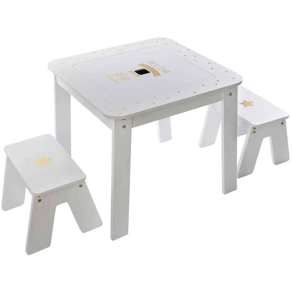 Atmosphera Tables Enfant>Table Bac 2 Tabourets Fille