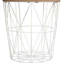 Atmosphera Bouts De Canapé>Table Cafe Metal Blanc Kumi D.41X40Cm