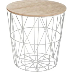 Atmosphera Bouts De Canapé>Table Cafe Metal Gris Kumi D.41X40Cm