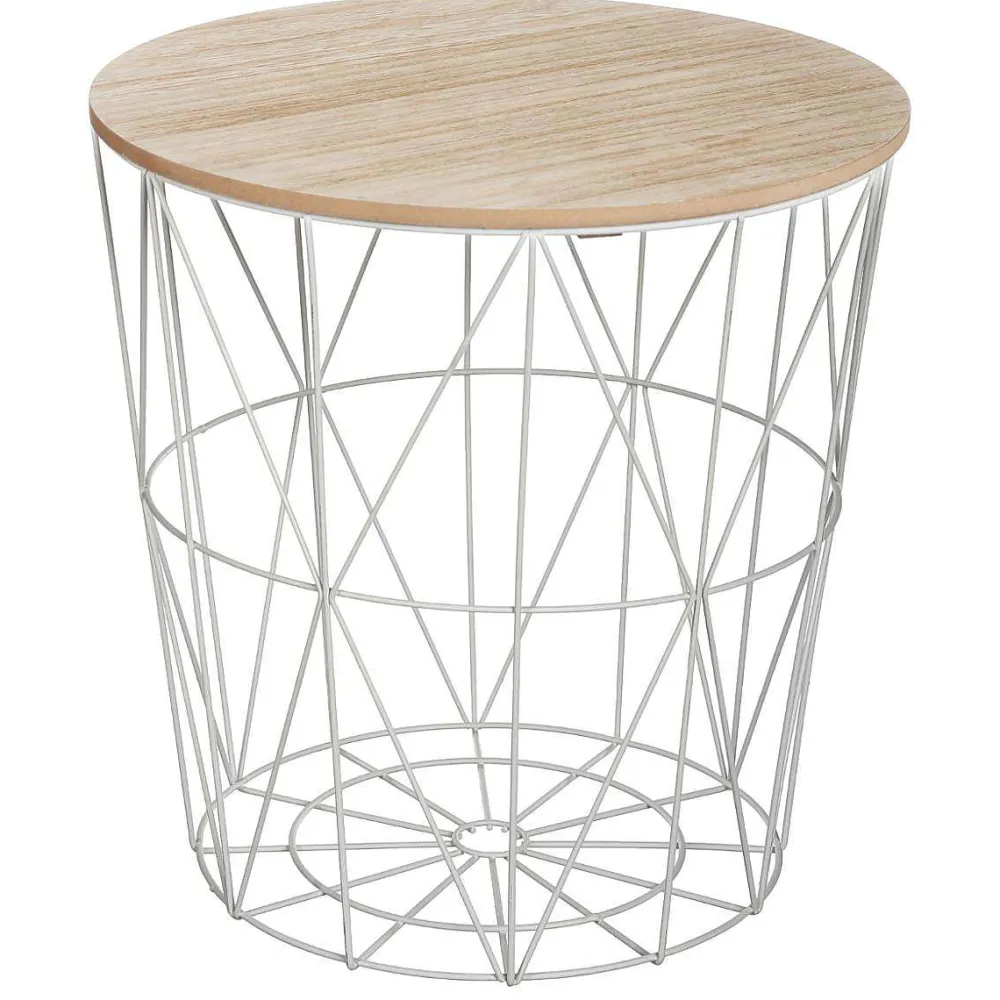 Atmosphera Bouts De Canapé>Table Cafe Metal Gris Kumi D.41X40Cm