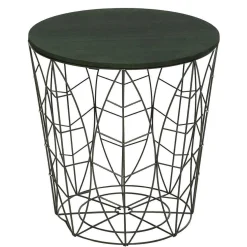 Atmosphera Bouts De Canapé>Table Cafe Metal Vert Kumi Leaf