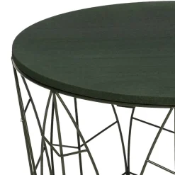 Atmosphera Bouts De Canapé>Table Cafe Metal Vert Kumi Leaf