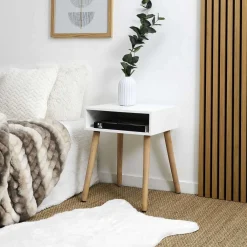 * Tables De Chevet></noscript>Table Chevet Niche Blanc