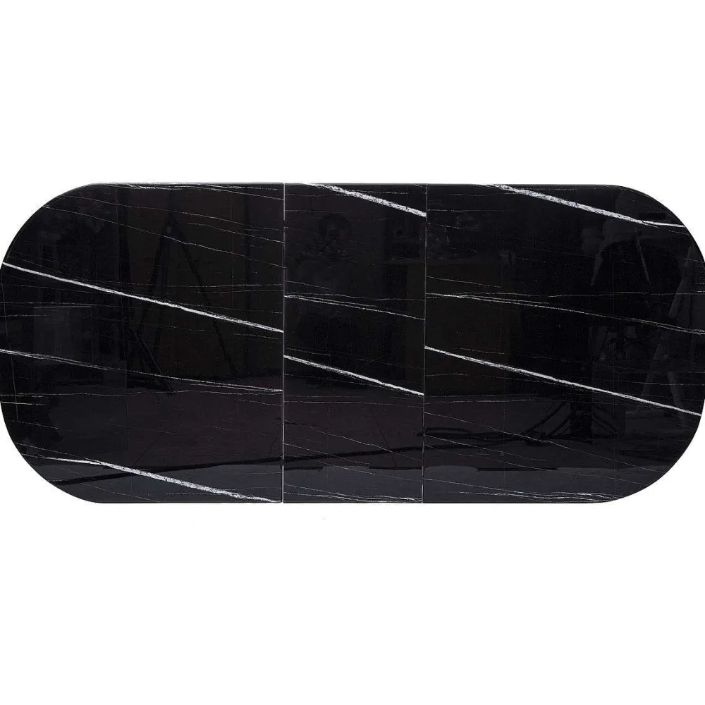 Atmosphera Tables À Manger>Table Diner Verre 160 A 200Cm Noir Mapu