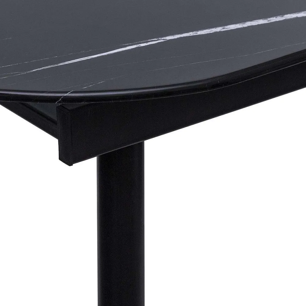 Atmosphera Tables À Manger>Table Diner Verre 160 A 200Cm Noir Mapu