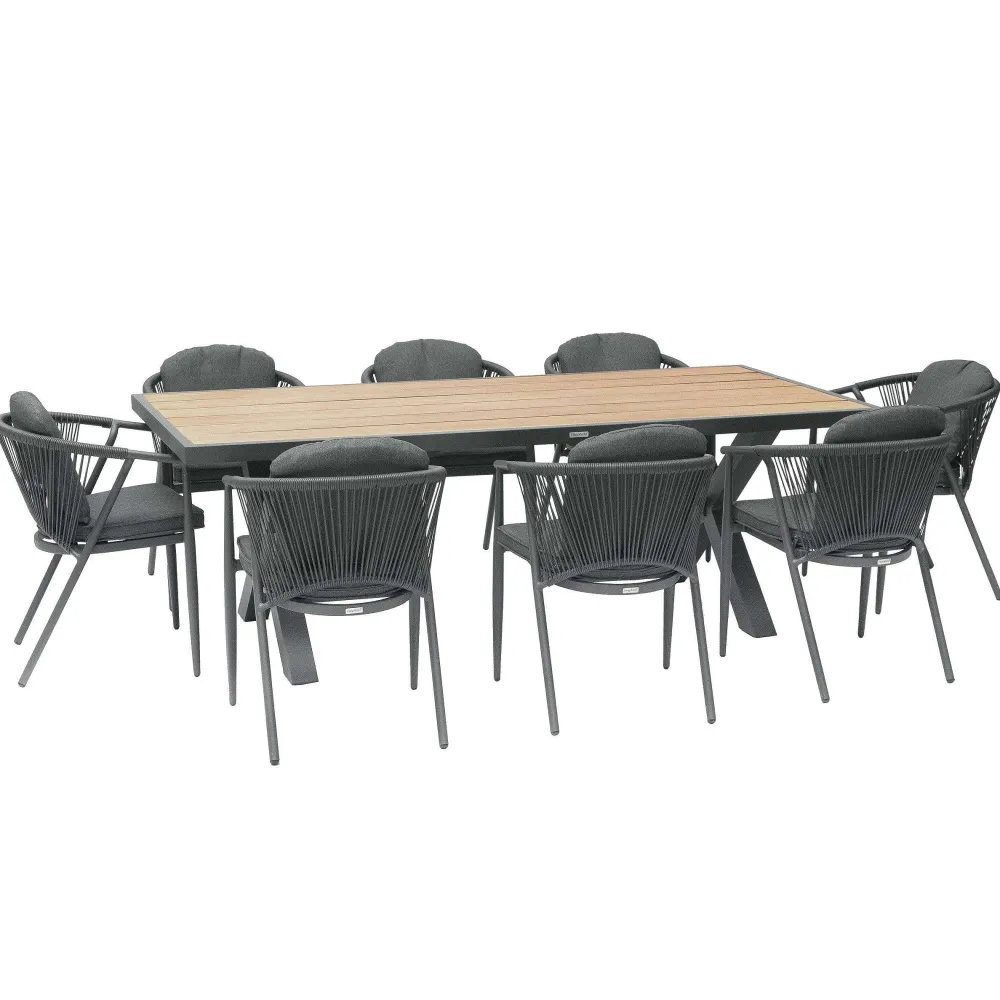 Hespéride Tables De Jardin>Table Emperia Acacia Aluminium 8 Places