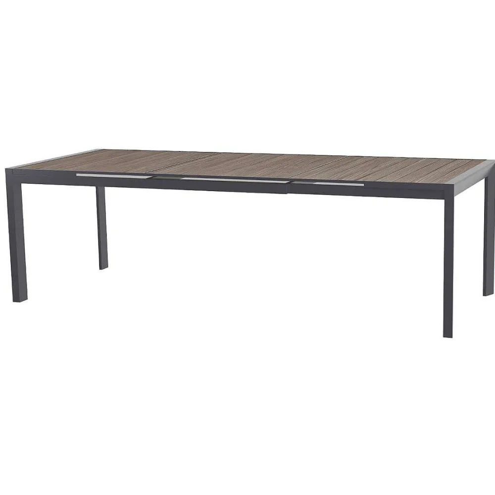 Hespéride Tables De Jardin>Table Evasion Rallonge Automatique Seigle Graphite 10 Places