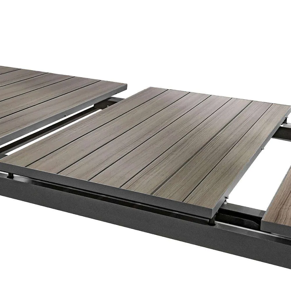 Hespéride Tables De Jardin>Table Evasion Rallonge Automatique Seigle Graphite 10 Places