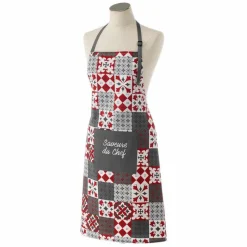 maxibazar Tablier Avec Poche 60X84Cm Imprime Brode Credence- Tabliers Et Accessoires