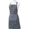 maxibazar Tablier De Cuisine Chef Carreaux 65X80Cm Gris Anthracite- Tabliers Et Accessoires
