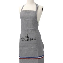 maxibazar Tablier De Cuisine France 65X80Cm Gris- Tabliers Et Accessoires