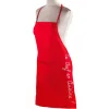 maxibazar Tablier Poche 60X84 Cm Coton Cuistot Rouge- Tabliers Et Accessoires