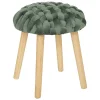 * Tabourets>Tabouret Appoint Tricot Velours Akemi Jade