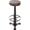 Atmosphera Tabourets De Bar>Tabouret Bar Cuir Retro Chic H.80Cm