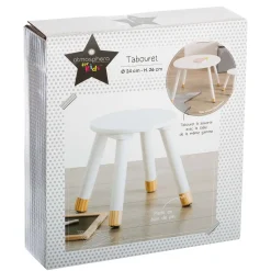 Atmosphera Fauteuil Enfant></noscript>Tabouret Douceur Blanc