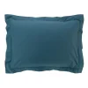 maxibazar Taie D Oreiller Vp 50 X 70 Cm Percale Uni 78 Fils Bleu- Taies D'Oreillers Et De Traversins