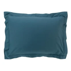 maxibazar Taie D Oreiller Vp 50 X 70 Cm Percale Uni 78 Fils Bleu- Taies D'Oreillers Et De Traversins