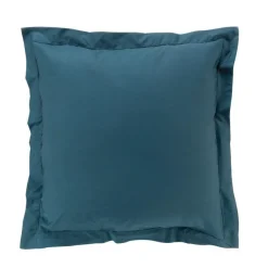 maxibazar Taie D Oreiller Vp 63 X 63 Cm Percale Uni 78 Fils Bleu- Taies D'Oreillers Et De Traversins