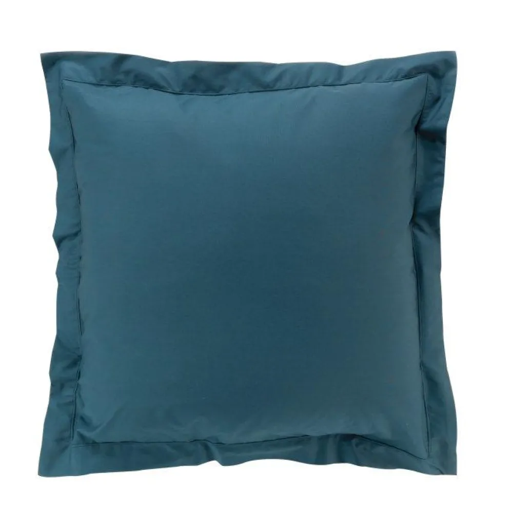 maxibazar Taie D Oreiller Vp 63 X 63 Cm Percale Uni 78 Fils Bleu- Taies D'Oreillers Et De Traversins