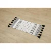 maxibazar Tapis Agadir Coton 45X90Cm Noir Blanc- Tapis Deco