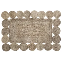 Atmosphera Tapis Ajoure En Jute 60X90Cm- Tapis Deco