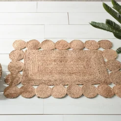 Atmosphera Tapis Ajoure En Jute 60X90Cm- Tapis Deco