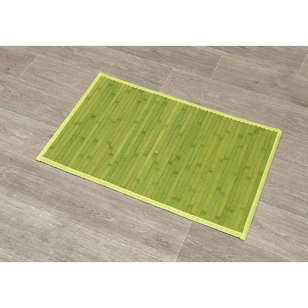 Tapis De Salle De Bain Et Wc|* Tapis Bambou 50X80Cm Vert