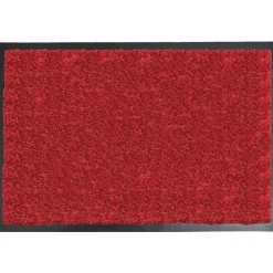 maxibazar Tapis Baptiste 80X120Cm Polyamide Pvc Rouge- Tapis D'Entree Et Paillassons