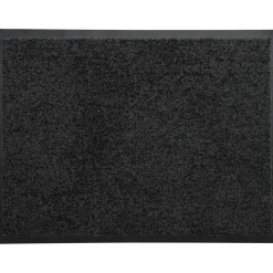 maxibazar Tapis Baptiste 60X80Cm Polyamide Pvc Noir- Tapis D'Entree Et Paillassons