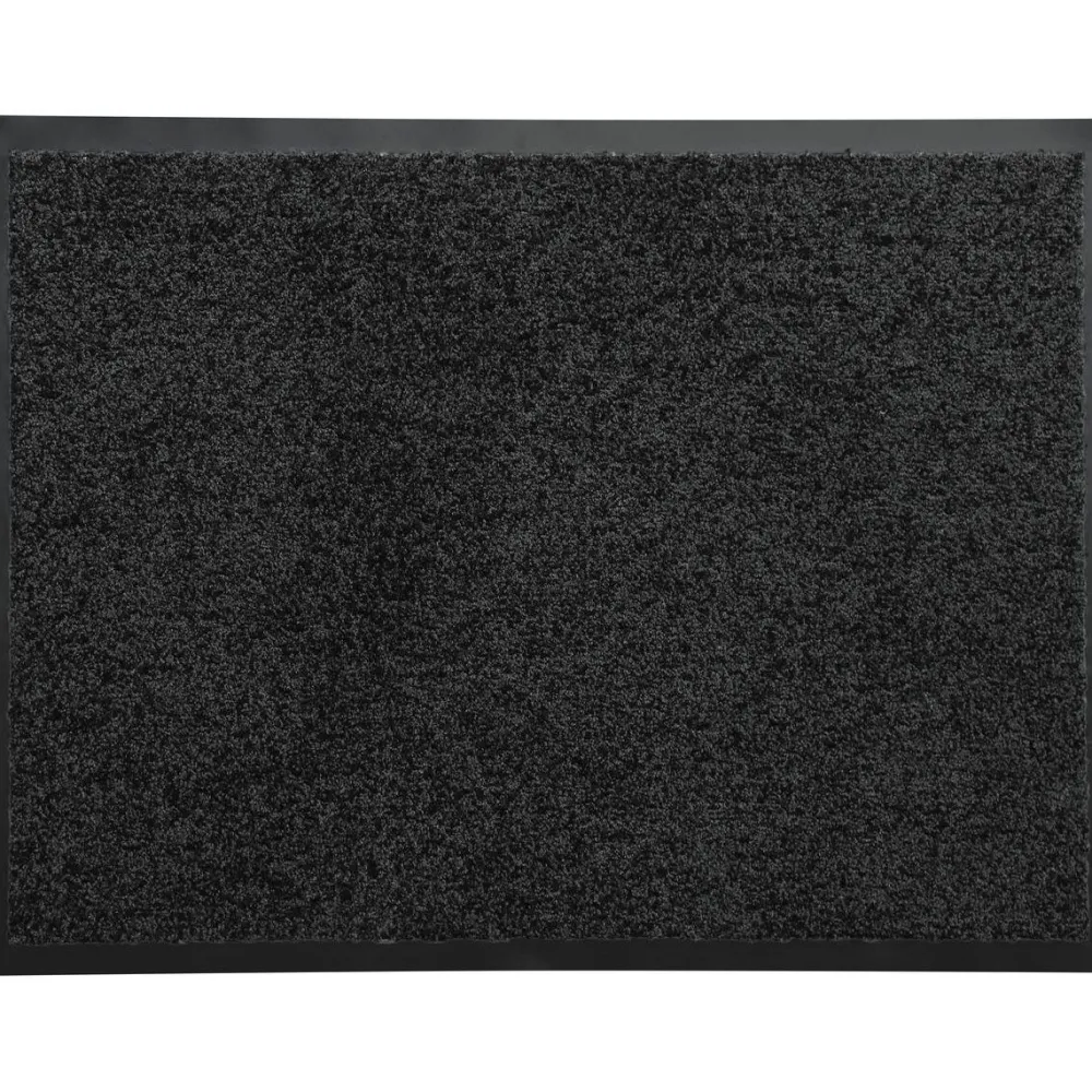 maxibazar Tapis Baptiste 60X80Cm Polyamide Pvc Noir- Tapis D'Entree Et Paillassons