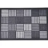 maxibazar Tapis Caroll 40X60Cm Nylon Caoutchouc Gris- Tapis D'Entree Et Paillassons