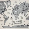 Atmosphera Tapis Carte Du Monde- Tapis Enfant