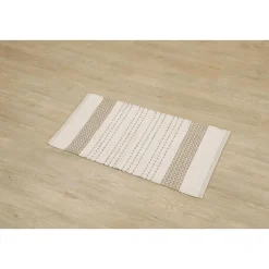 maxibazar Tapis Cilaos Coton 45X90Cm Naturel Beige- Tapis Deco