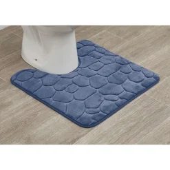 Tapis De Salle De Bain Et Wc|* Tapis Contour Wc Memoire De Forme Microfibre Galet 50X50Cm B