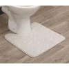 Tapis De Salle De Bain Et Wc|* Tapis Contour Wc Memoire De Forme Galet 50X50Cm Naturel