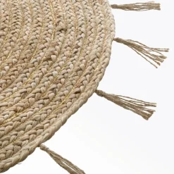 Atmosphera Tapis Cosy En Jute Et Lurex D.80Cm- Tapis Deco