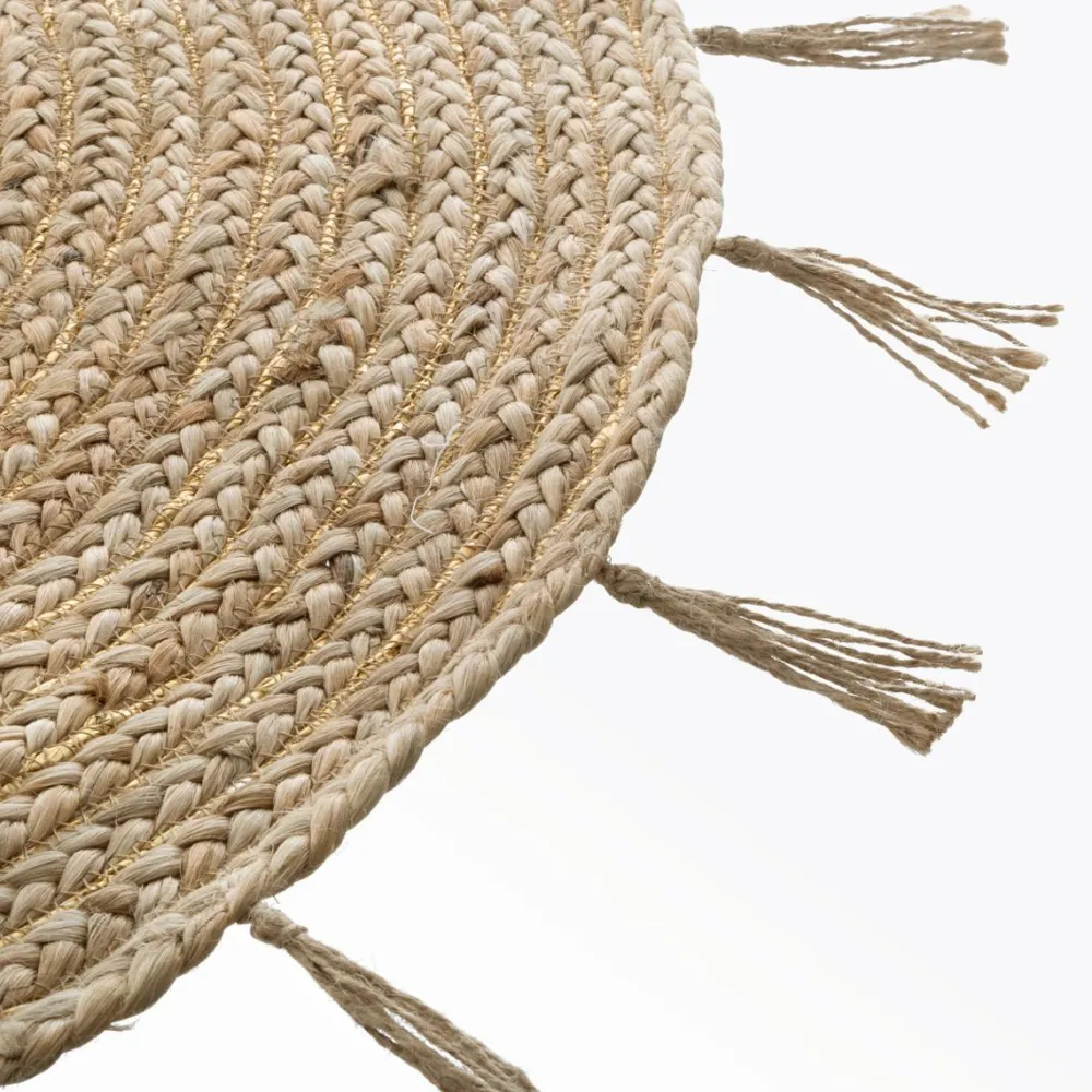 Atmosphera Tapis Cosy En Jute Et Lurex D.80Cm- Tapis Deco