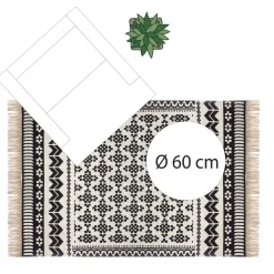 maxibazar Tapis Coton Delhi 120X170Cm- Tapis Deco