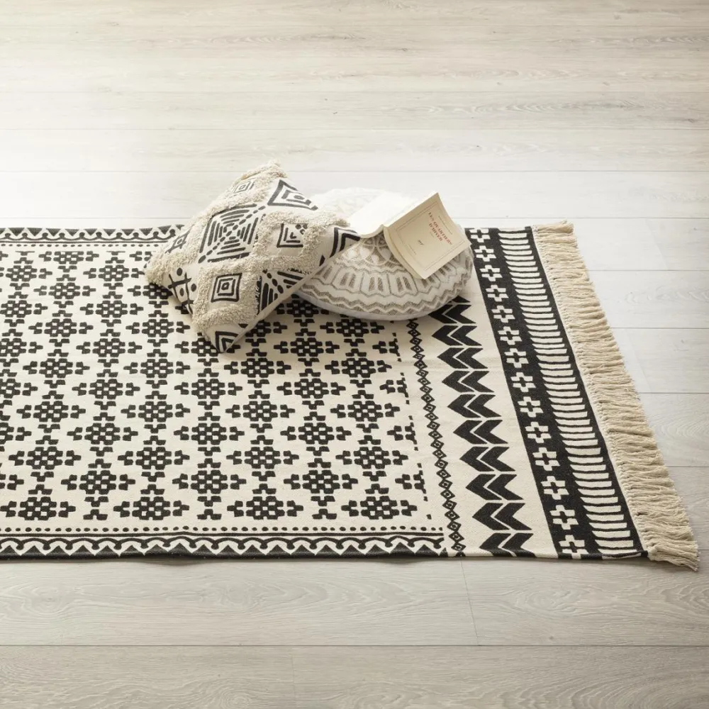 maxibazar Tapis Coton Delhi 120X170Cm- Tapis Deco