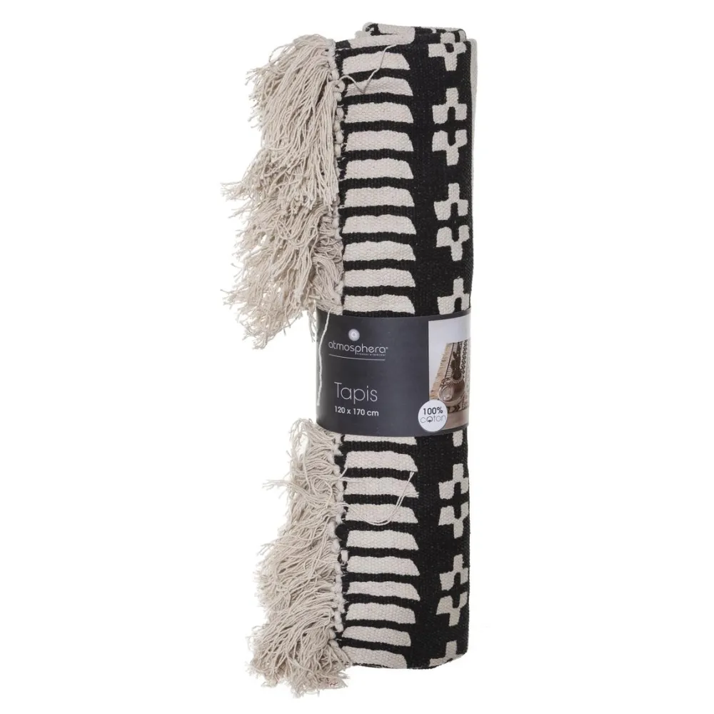 maxibazar Tapis Coton Delhi 120X170Cm- Tapis Deco