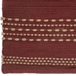 maxibazar Tapis Coton Jute Bota Terracotta 70X140Cm- Tapis Deco