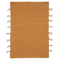 maxibazar Tapis Coton Pompon Jute 60X90Cm En Box- Tapis Deco