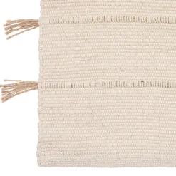 maxibazar Tapis Coton Pompon Jute 60X90Cm En Box- Tapis Deco