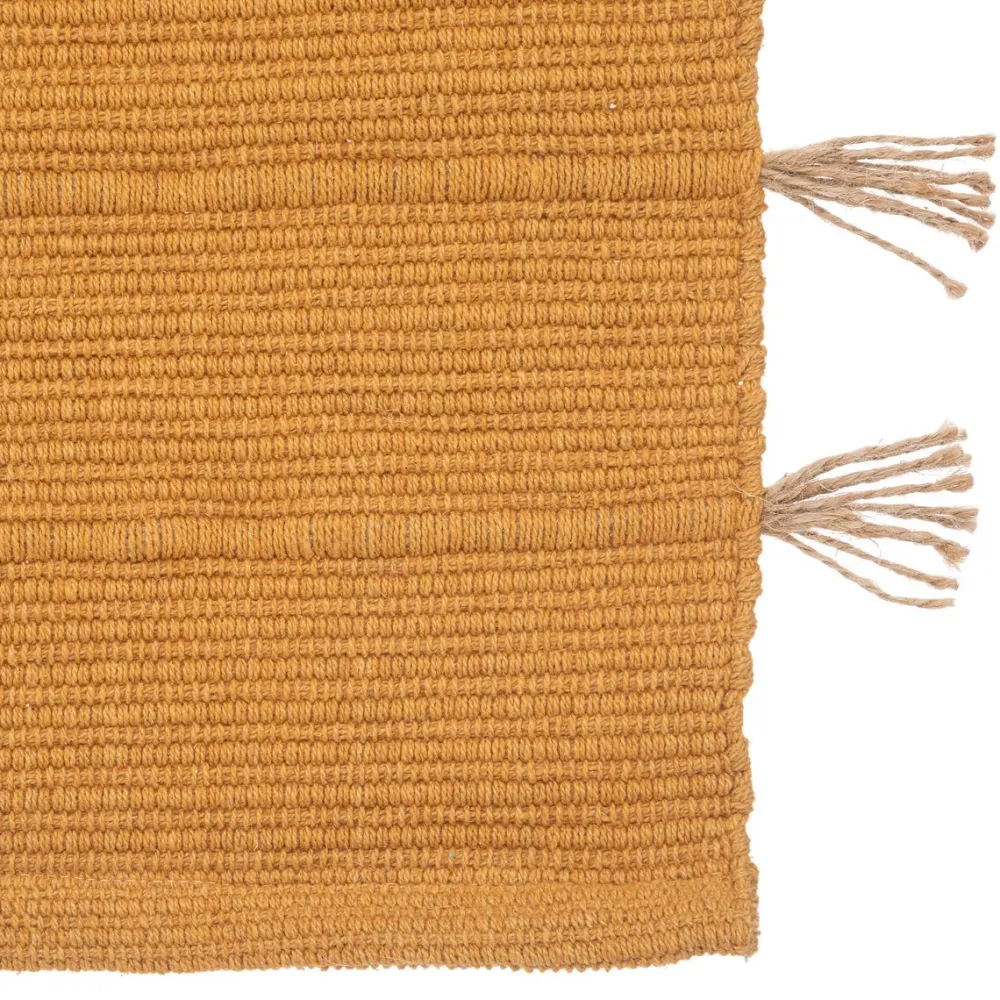 maxibazar Tapis Coton Pompon Jute 60X90Cm En Box- Tapis Deco