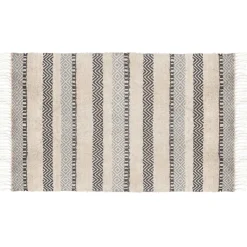 Atmosphera Tapis Coton Relief 2 D.90X150Cm- Tapis Deco