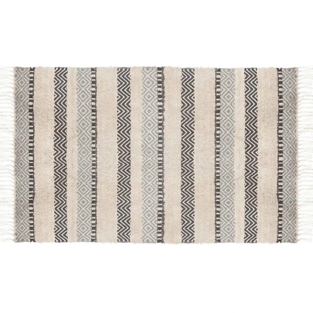 Atmosphera Tapis Coton Relief 2 D.90X150Cm- Tapis Deco