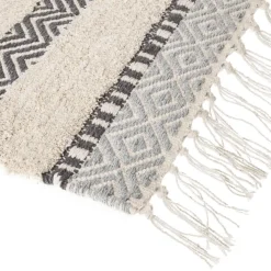 Atmosphera Tapis Coton Relief 2 D.90X150Cm- Tapis Deco