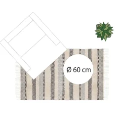 Atmosphera Tapis Coton Relief 2 D.90X150Cm- Tapis Deco