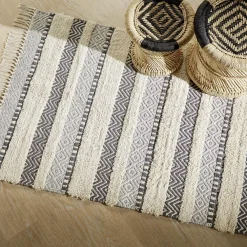 Atmosphera Tapis Coton Relief 2 D.90X150Cm- Tapis Deco